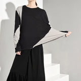 Round Neck Black and Gray T-shirt