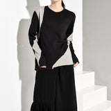 Round Neck Black and Gray T-shirt