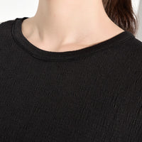 Round Neck Black and Gray T-shirt