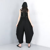 Black Leisure Wide Leg Jumpsuit
