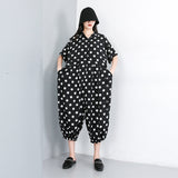Dot Printed Wide Leg Jumpsuit