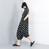 Dot Printed Wide Leg Jumpsuit