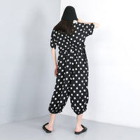 Dot Printed Wide Leg Jumpsuit