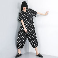 Dot Printed Wide Leg Jumpsuit