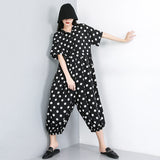 Dot Printed Wide Leg Jumpsuit