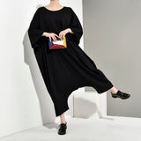 Black Wide Leg Big Size Jumpsuit