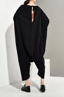 Black Wide Leg Big Size Jumpsuit