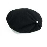 Wool Pearls Pleated Temperament Hat