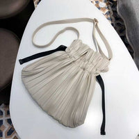 Pu Leather Pleated Big Size Bag