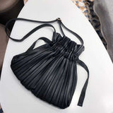 Pu Leather Pleated Big Size Bag