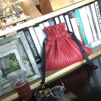 Pu Leather Pleated Big Size Bag