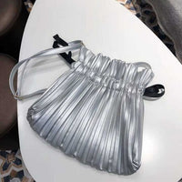 Pu Leather Pleated Big Size Bag
