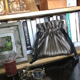 Pu Leather Pleated Big Size Bag