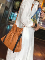 Pu Leather Pleated Big Size Bag