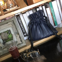 Pu Leather Pleated Big Size Bag