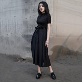 Pu Leather Black Button Shoes