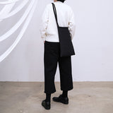 Cotton-padded Striped Big Size Bag