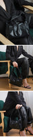 Pu Leather Pleated Split Zipper Purse