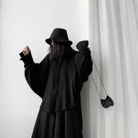 Pu Leather Black Split Small Bag