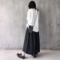 Pu Leather Balck Fold Split Joint Long Purse