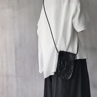 Pu Leather Balck Fold Split Joint Long Purse
