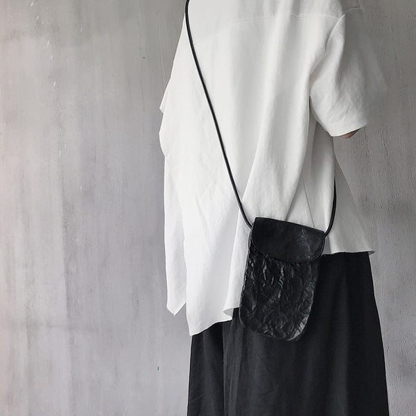 Pu Leather Balck Fold Split Joint Long Purse