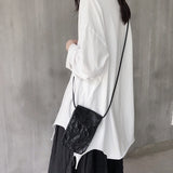 Pu Leather Balck Fold Split Joint Long Purse