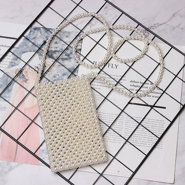 Solid Color Pearl Nailed Bag